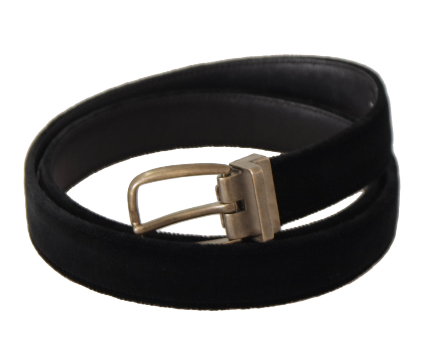  - Elegant Black Leather Designer Belt