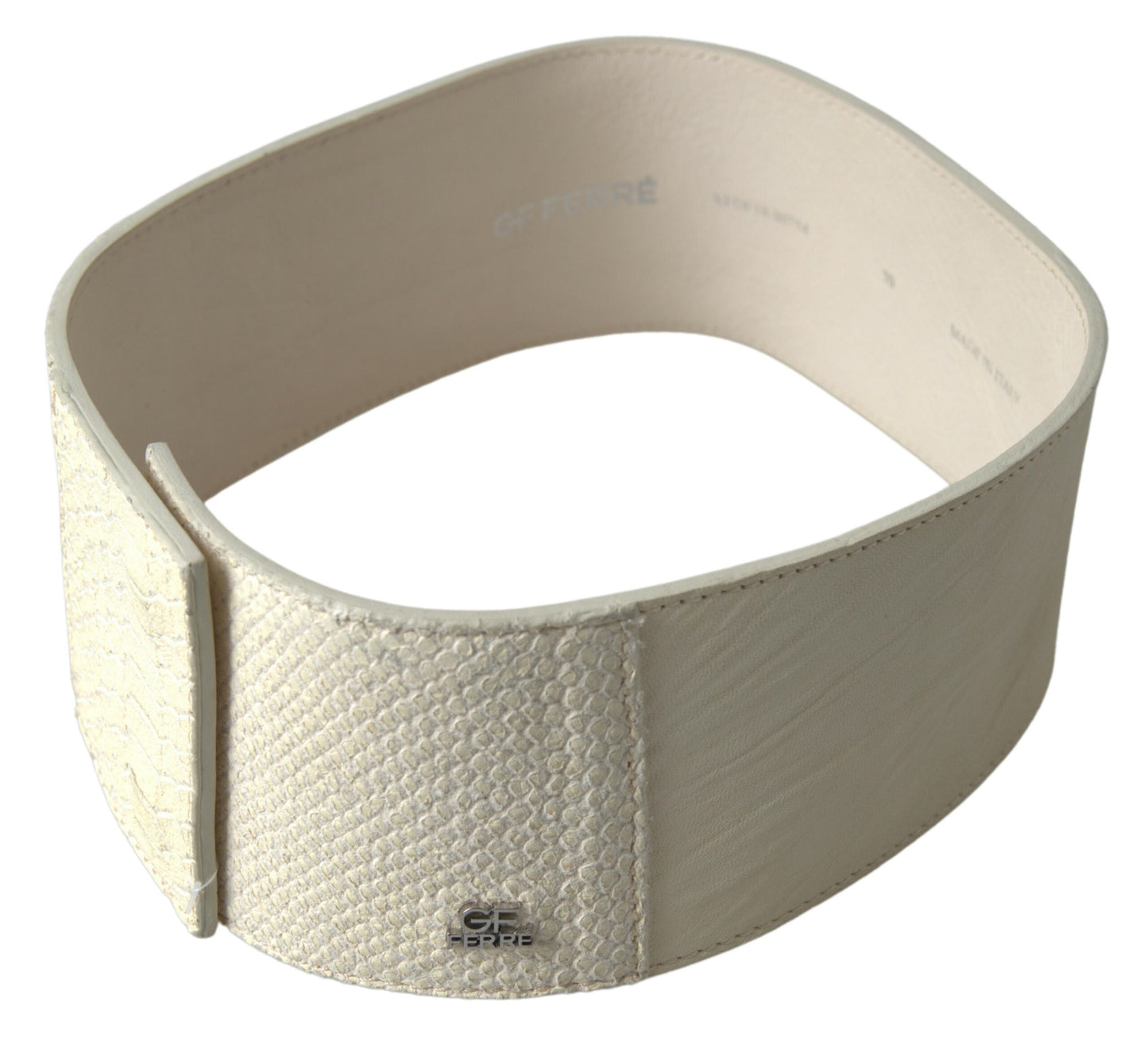  - Chic Off White Snap Button Fashion Belt