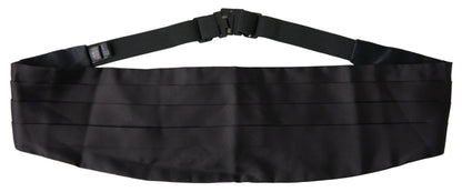  - Elegant Black Silk Cummerbund