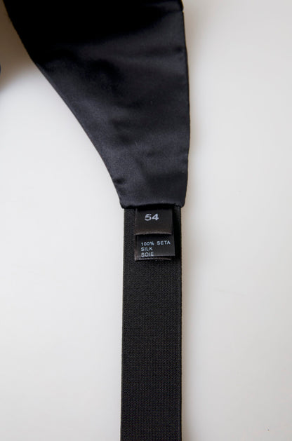  - Elegant Black Silk Cummerbund