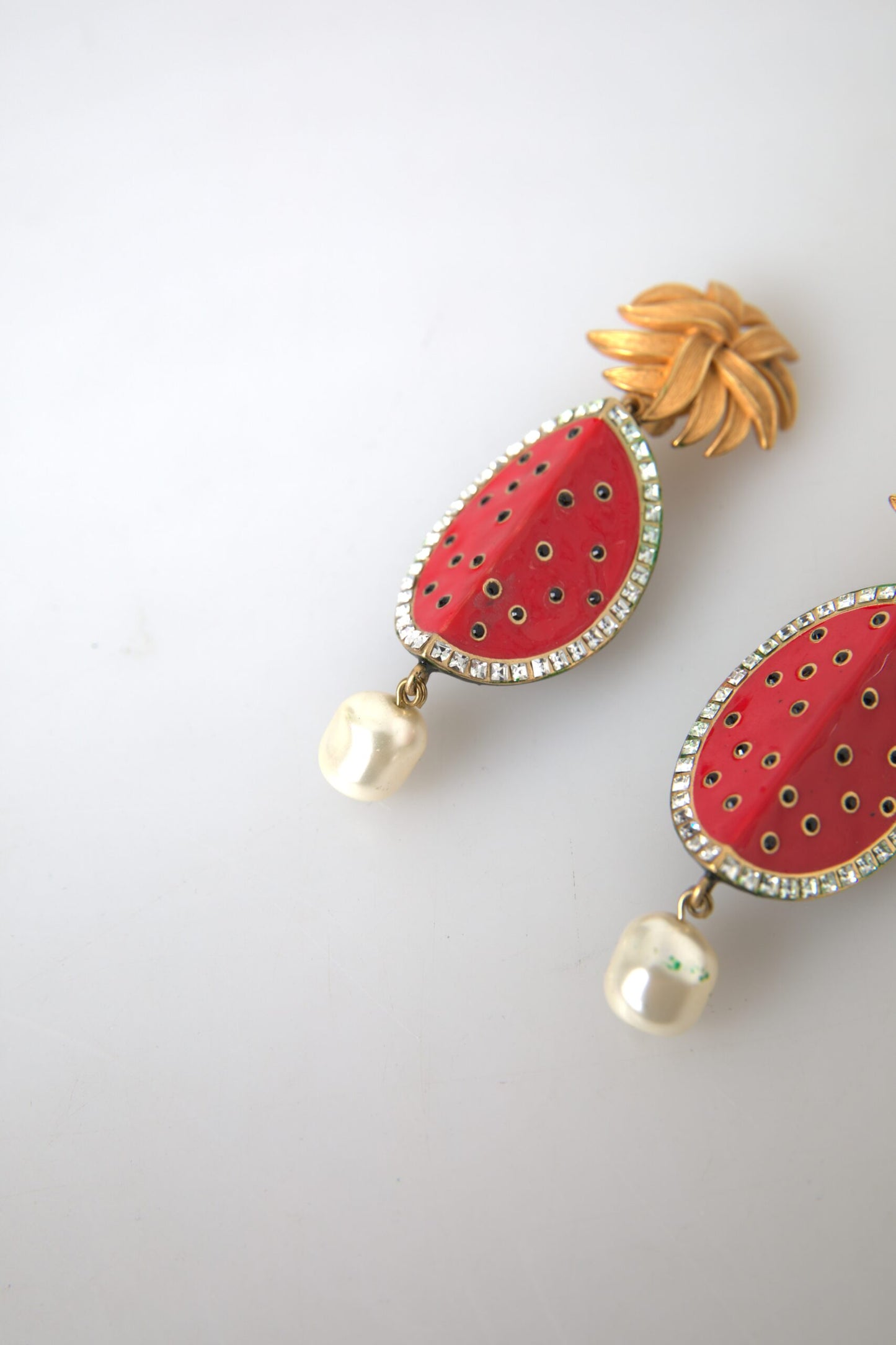  - Radiant Red Watermelon Clip-On Earrings