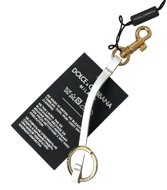 Chic Black and Gold Designer Keychain by Dolce & Gabbana