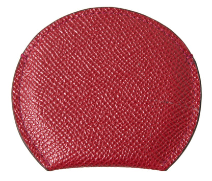  - Chic Red Leather Hand Mirror Holder