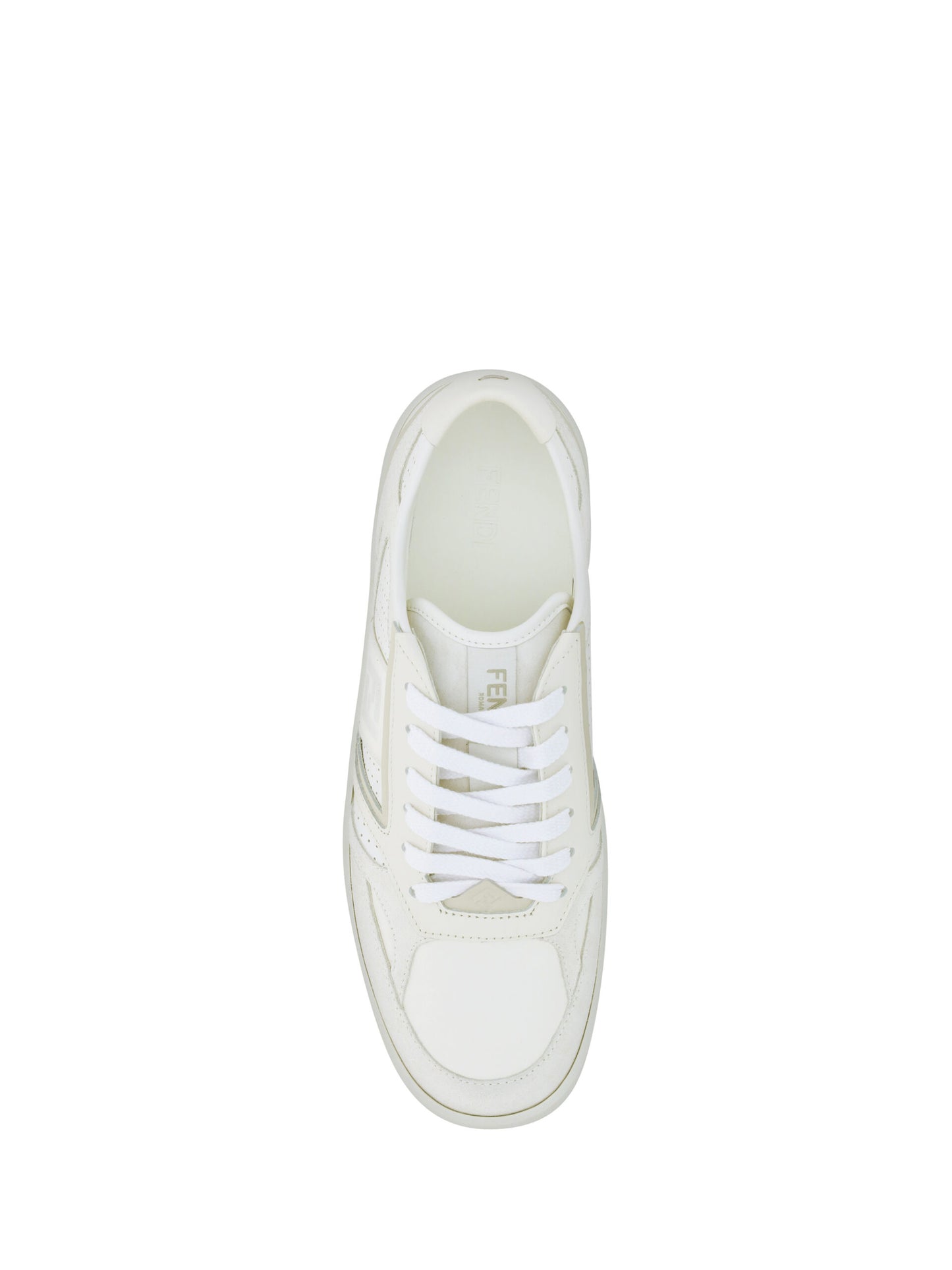  - Elegant Low Top Calfskin Sneakers in White