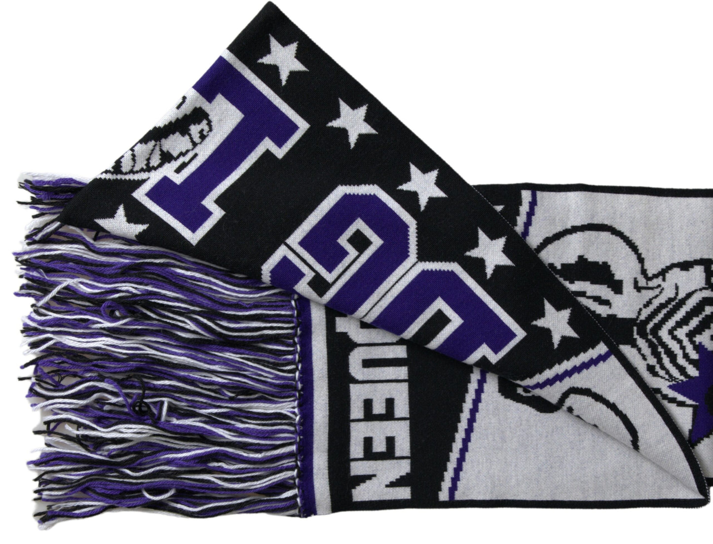 Elegant Multicolor Wool Blend Scarf by Dolce & Gabbana