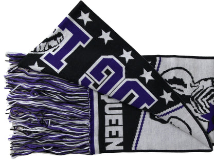 Elegant Multicolor Wool Blend Scarf by Dolce & Gabbana