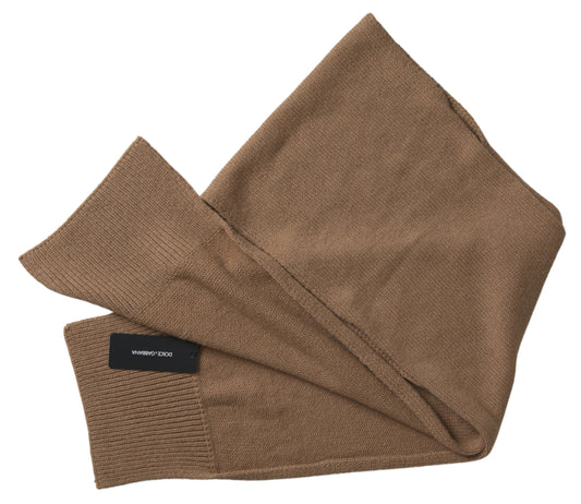 Elegant Camel Brown Women's Scarf by Dolce & Gabbana