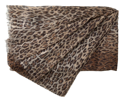  - Elegant Silk Neck Wrap Scarf in Luxurious Brown