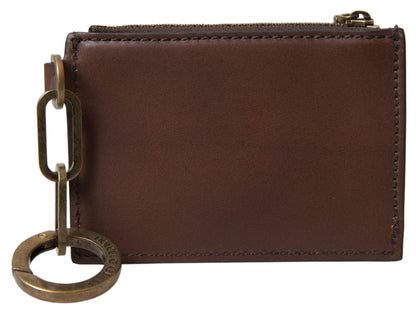  - Elegant Brown Leather Coin Purse Wallet