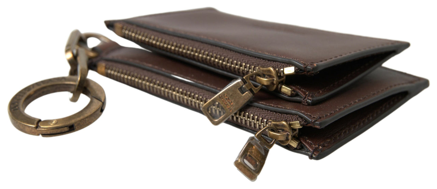  - Elegant Brown Leather Coin Purse Wallet