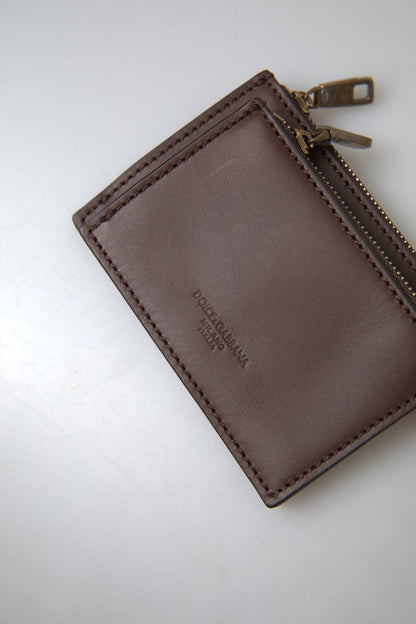  - Elegant Brown Leather Coin Purse Wallet