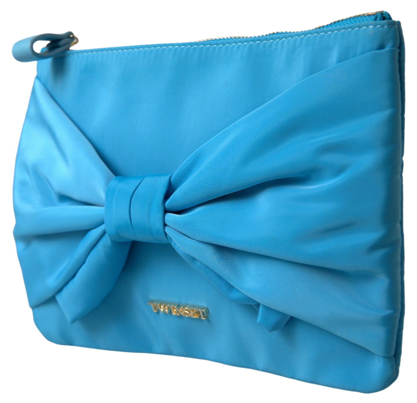 Silk Clutch with Bow Accent