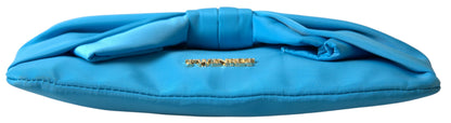 Silk Clutch with Bow Accent