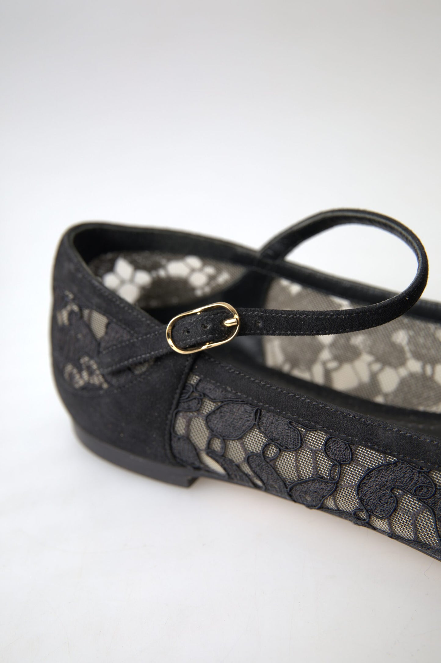  - Elegant Black Lace Flats