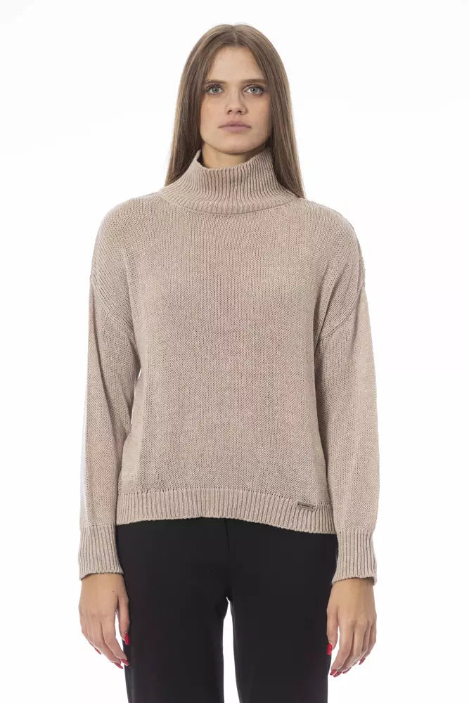  - Beige Wool Women Sweater