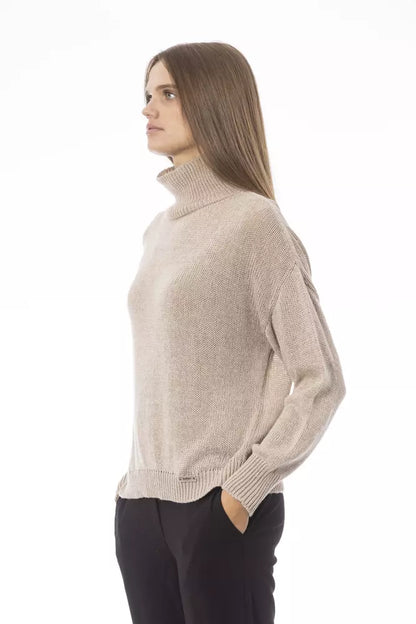  - Beige Wool Women Sweater