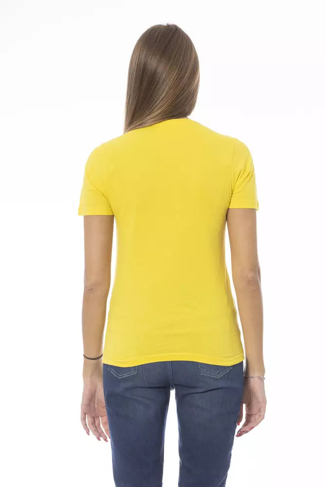  - Yellow Cotton Women T-Shirt