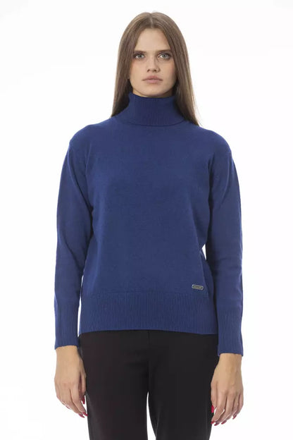  - Blue Wool Women Sweater