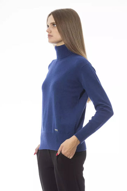  - Blue Wool Women Sweater