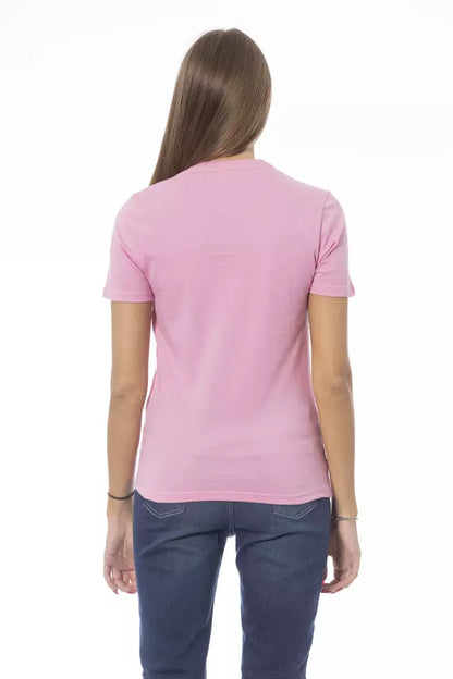  - Pink Cotton Women T-Shirt