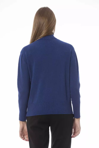  - Blue Wool Women Sweater