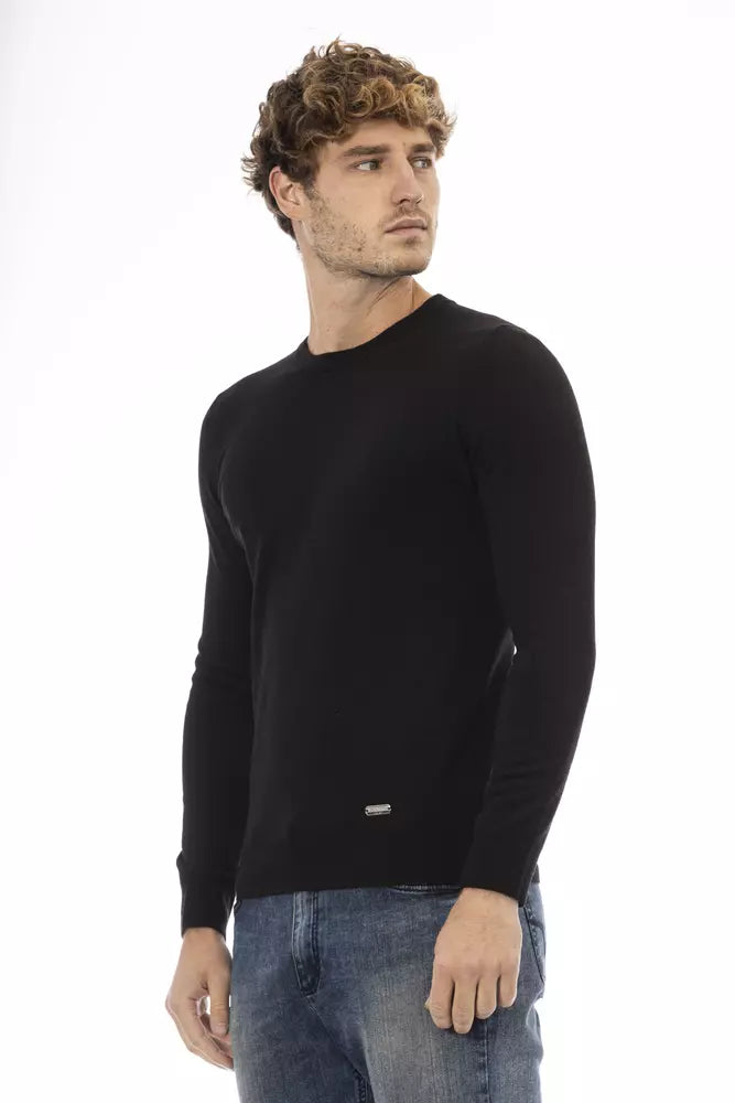  - Black Wool Men Sweater