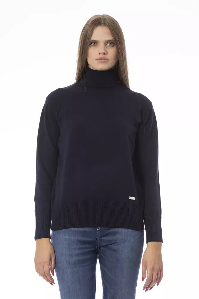  - Blue Wool Women Sweater