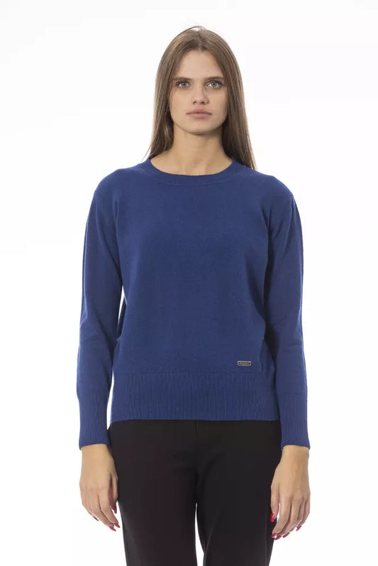  - Blue Wool Women Sweater