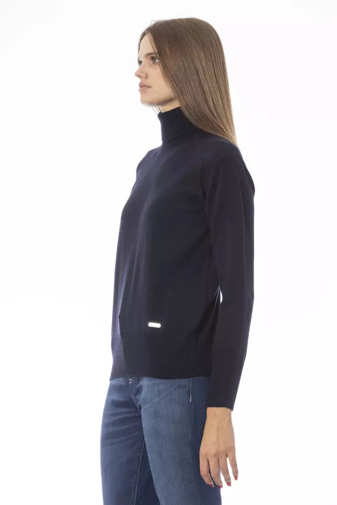  - Blue Wool Women Sweater