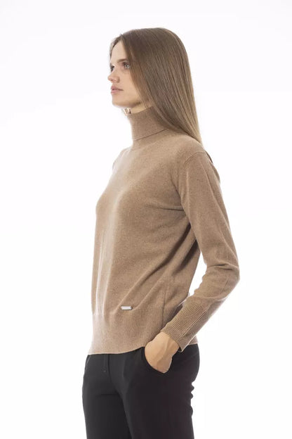  - Beige Wool Women Sweater