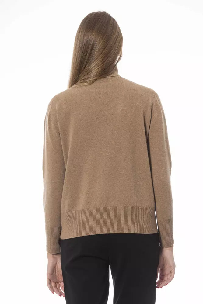  - Beige Wool Women Sweater