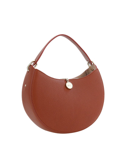  - Sepia Brown Small Arlène Leather Shoulder Bag