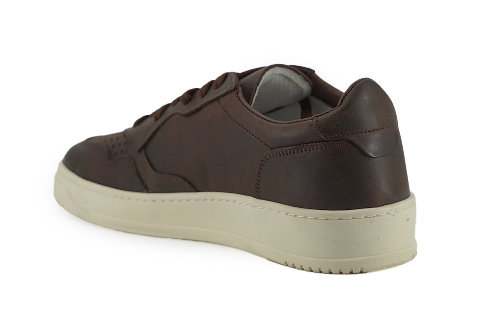  - Exclusive Leather Fabric Sneakers in Brown