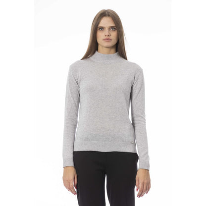  - Gray Cashmere Women Sweater