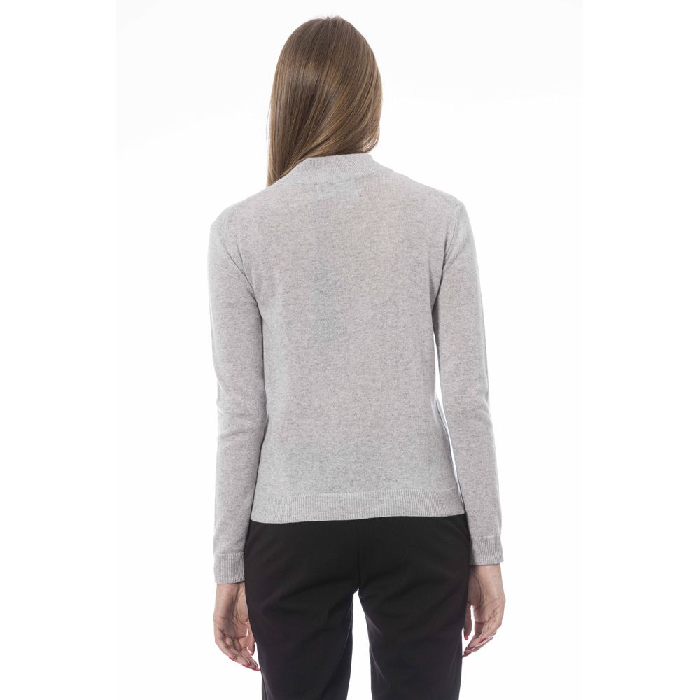  - Gray Cashmere Women Sweater