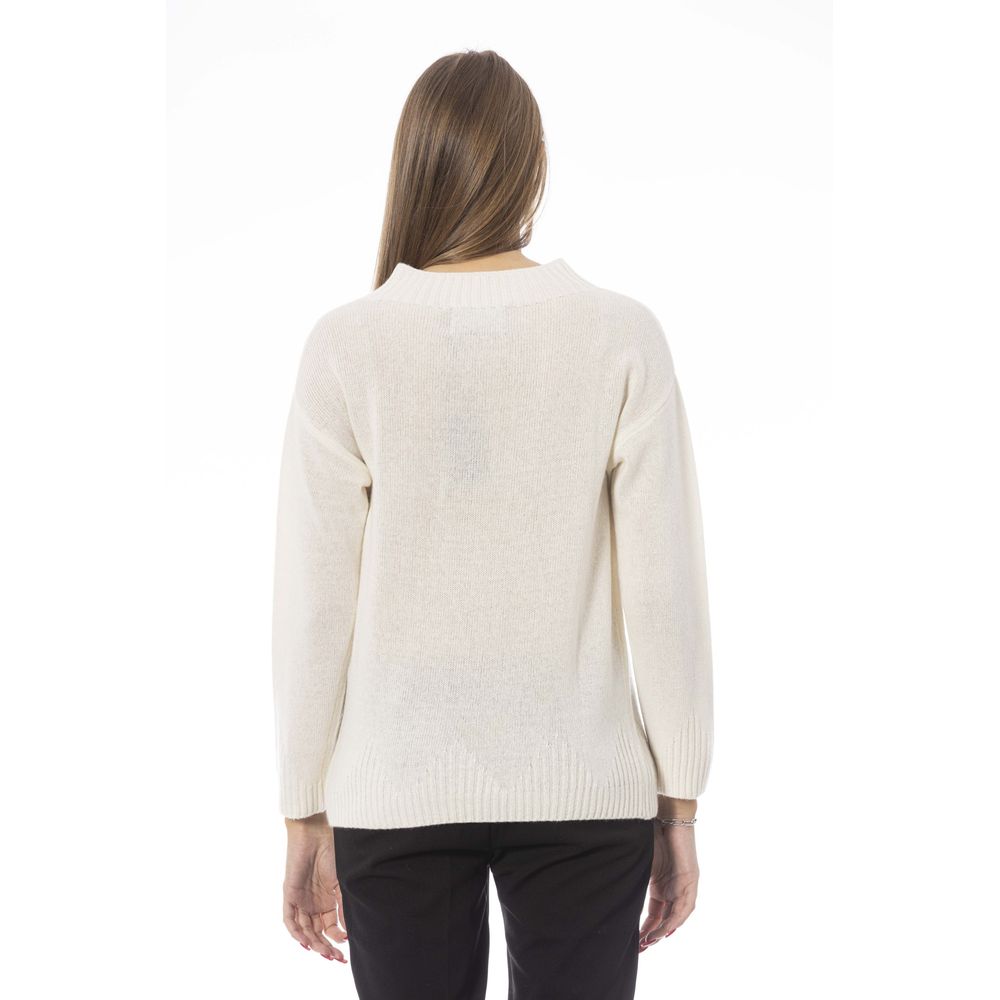  - Beige Wool Women Sweater