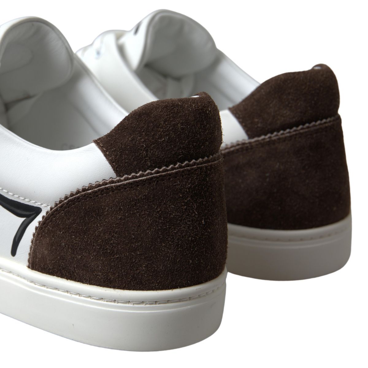  - Sleek White Leather Casual Sneakers