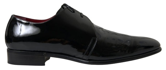  - Elegant Black Patent Leather Formal Men's Shoes