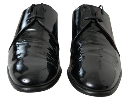  - Elegant Black Patent Leather Formal Men's Shoes