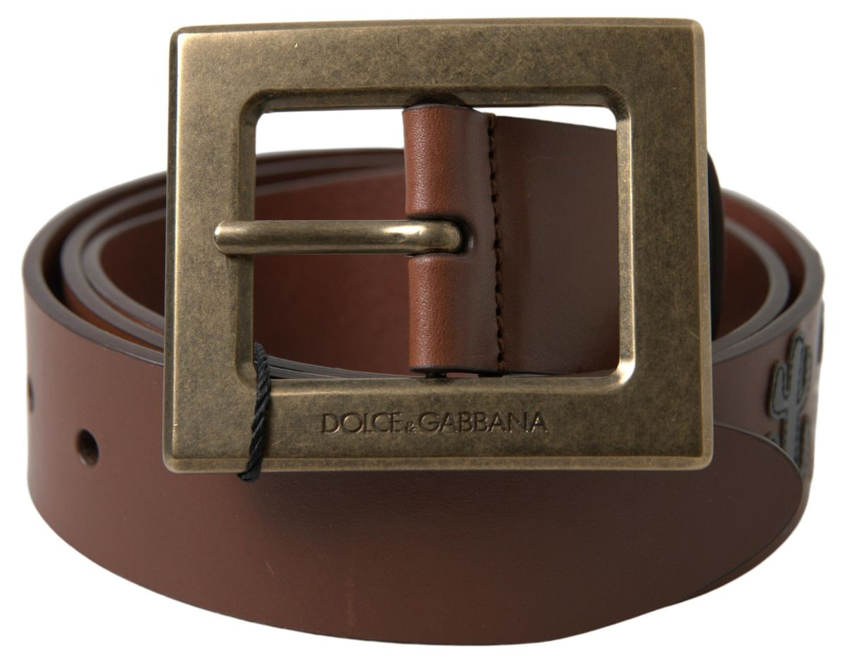  - Elegant Leather Belt with Metal Buckle