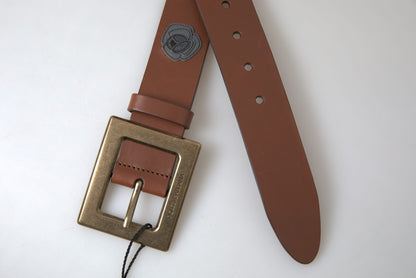  - Elegant Leather Belt with Metal Buckle