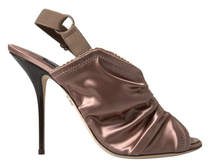  - Elegant Slingback Stiletto Heels in Light Brown