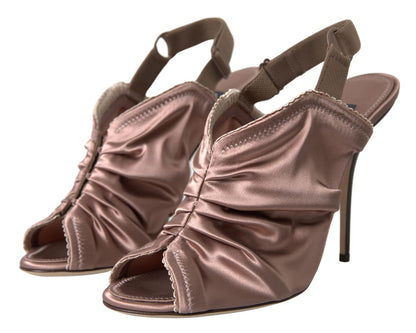  - Elegant Slingback Stiletto Heels in Light Brown