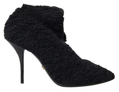  - Elegant Virgin Wool Mid Calf Boots