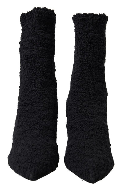  - Elegant Virgin Wool Mid Calf Boots