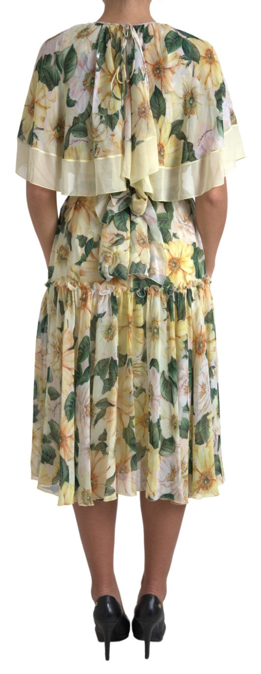  - Elegant Silk Floral Maxi Dress