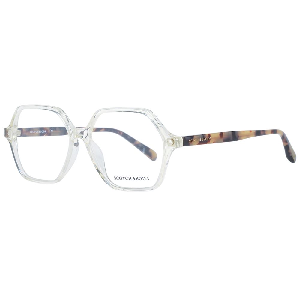Scotch & Soda Women’s Transparent Optical Glasses – 53mm Square Frame