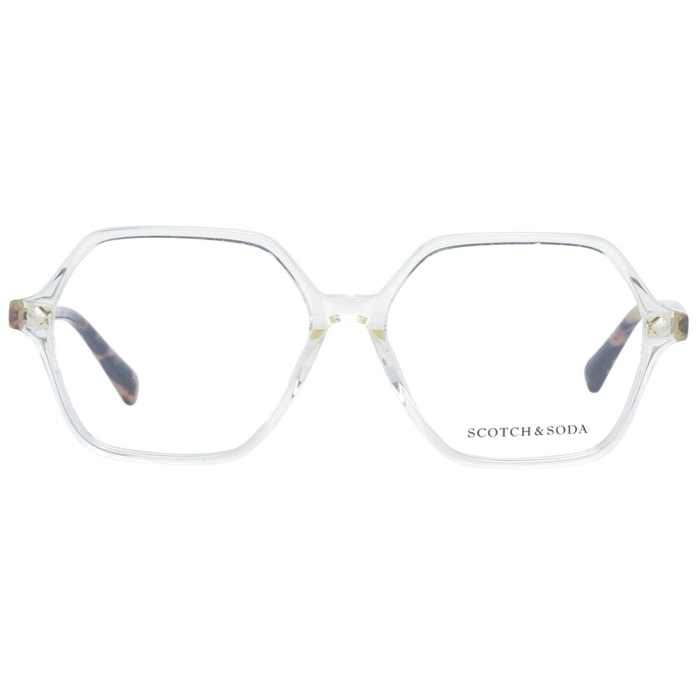 Scotch & Soda Women’s Transparent Optical Glasses – 53mm Square Frame