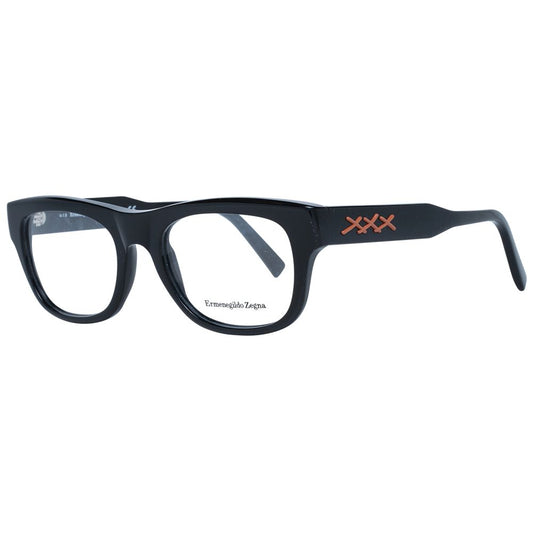 Ermenegildo Zegna Men's Optical Glasses – Black Rectangle Frame, 53mm