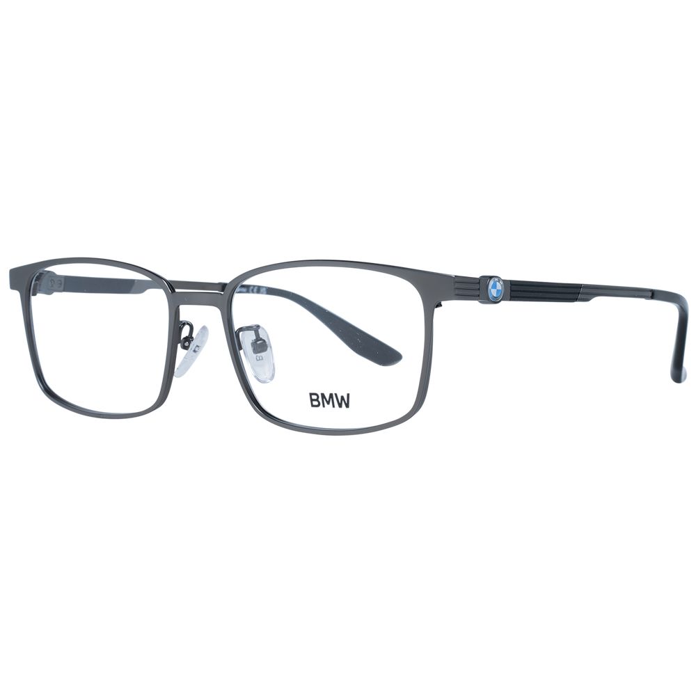 BMW Men’s Optical Frames – Grey Rectangle Design, 56mm